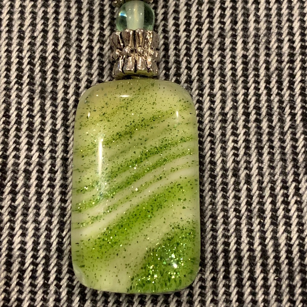 Handcrafted fused glass pendant